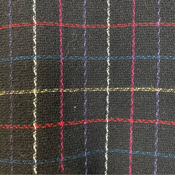 Private Concepts Jacket 5 Button Front Black Plaid Wool Blend Gently Worn Size12 - Picture 7 of 8